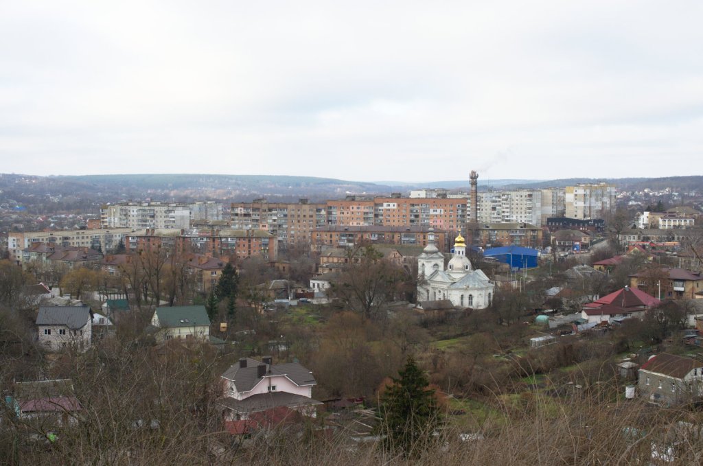 Vista a Vasylkiv desde la rampa medieval