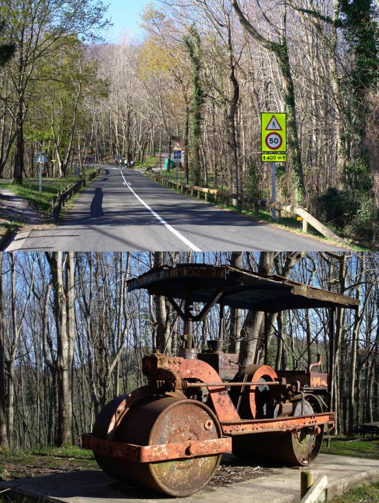 Въезд в заповедник Пагоэта. Старый асфальтовый каток.