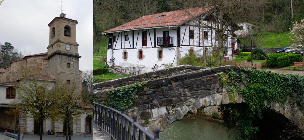 Iglesia y casa en Zaldibia.